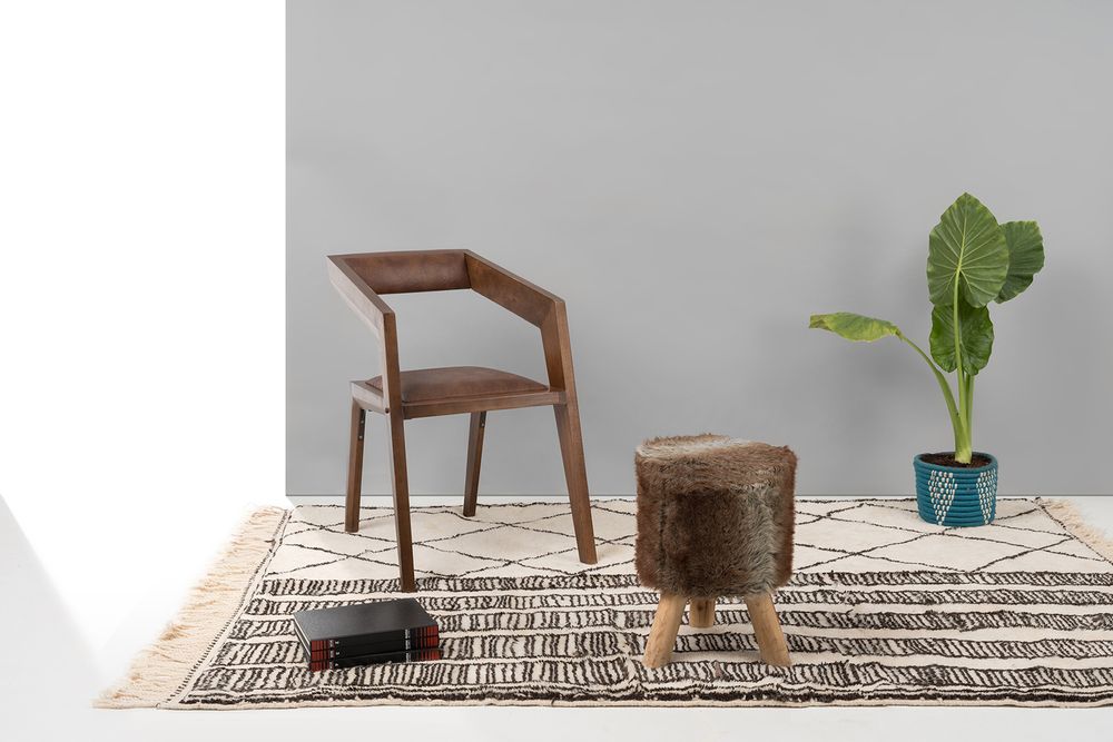 Tapis sur-mesure - TAPIS BERBÈRE BENI OUARAIN NOIR ET BLANC - TRIBALISTE.COM