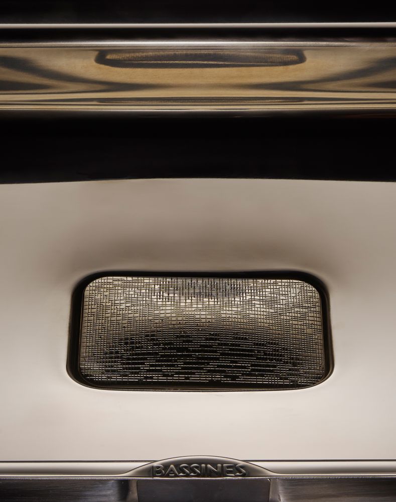 Spas - Vasque NARCIS rectangulaire Inox brillant, clapet inox guilloché - BASSINES