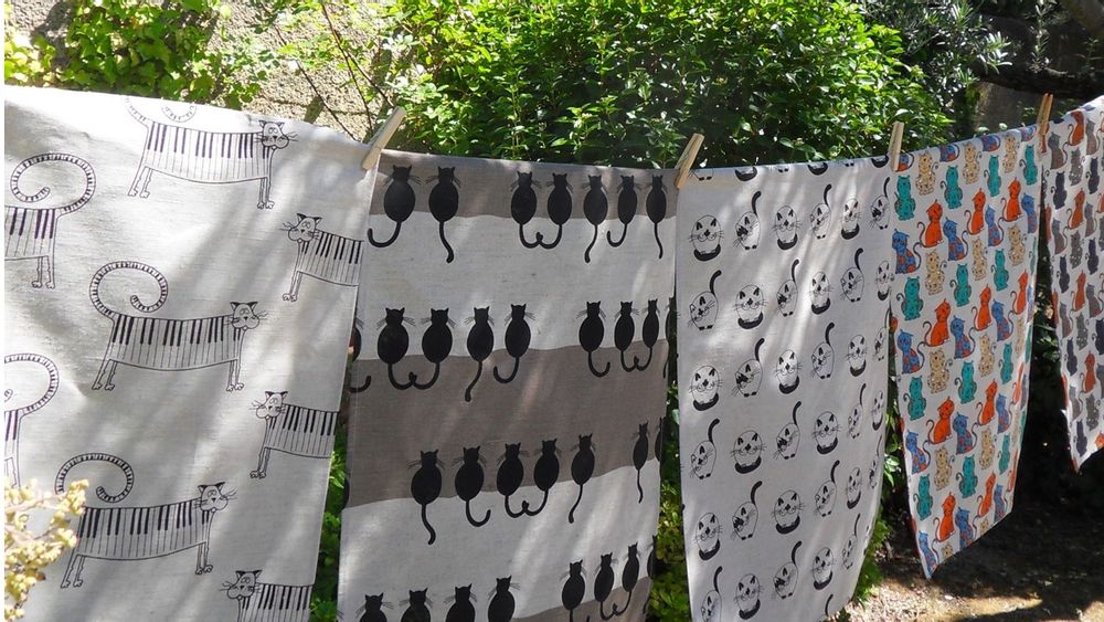 Table linen - LINGE DE MAISON THEMATIQUE ANIMAUX - BLEU CALADE
