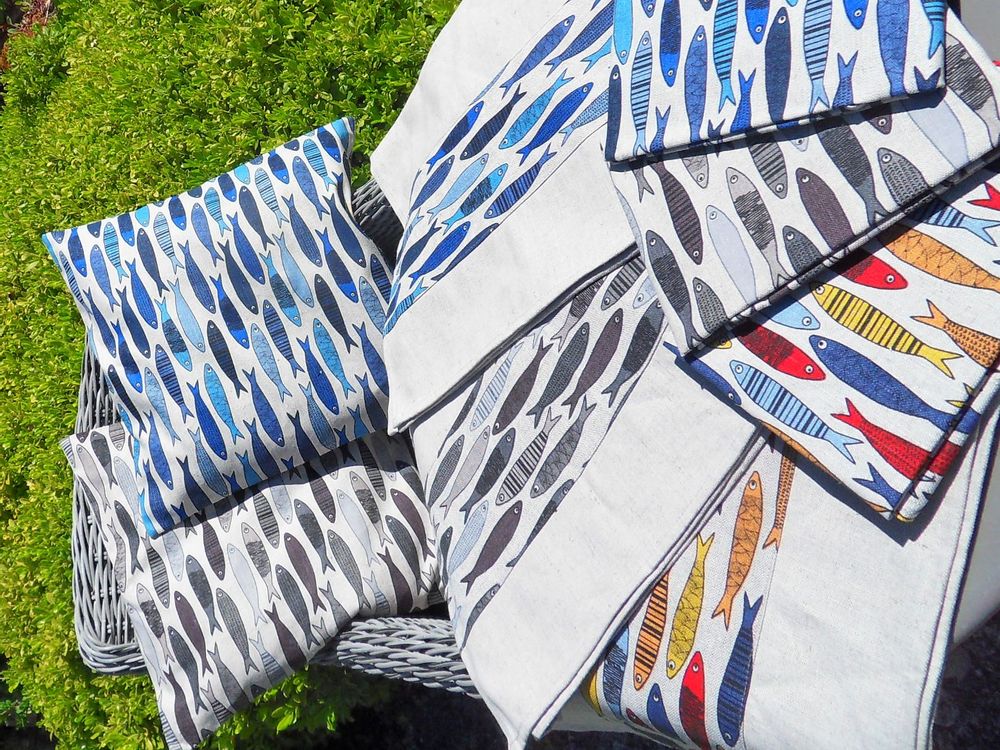Table linen - LINGE DE MAISON THEMATIQUE ANIMAUX - BLEU CALADE