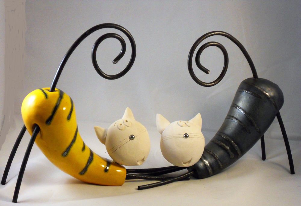 Sculptures, statuettes and miniatures - Ceramic Animals - BLEU CALADE