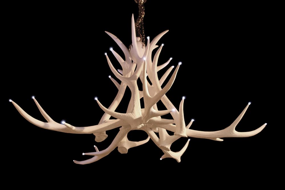 Suspensions - RESIN ANTLER CHANDELIER - CLOCK HOUSE FURNITURE