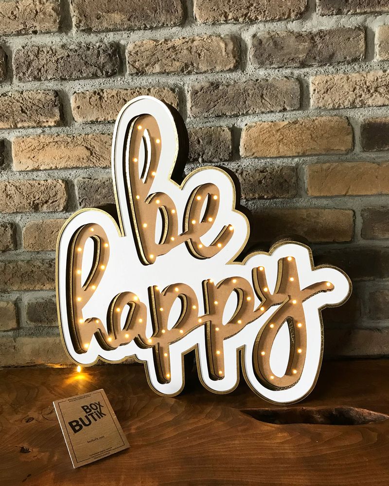 Objets de décoration - BE HAPPY - BOX BUTIK