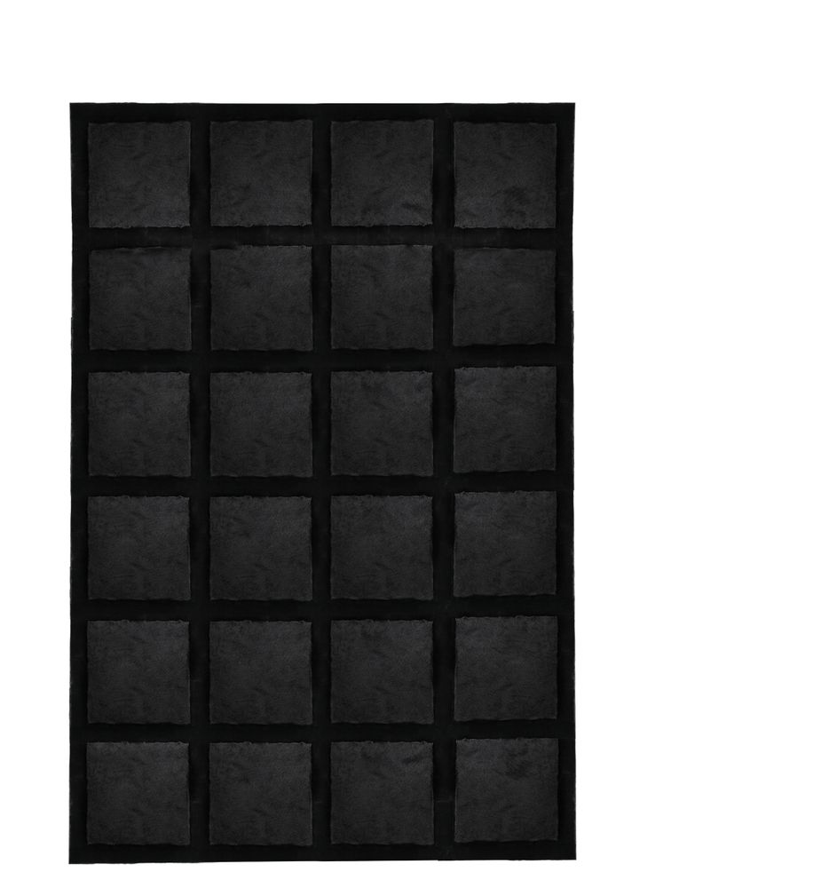 Other caperts - Cowhide with Merino Lamp Jet Black - KOKET