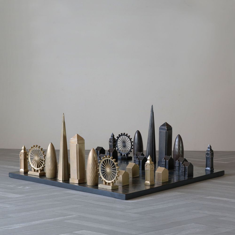 Objets design - Bronze massif de luxe London Edition - SKYLINE CHESS