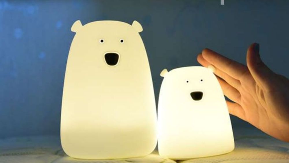 Wireless lamps - Soft Silicone Cat and Bear LED Night Light Lamp - KELYS