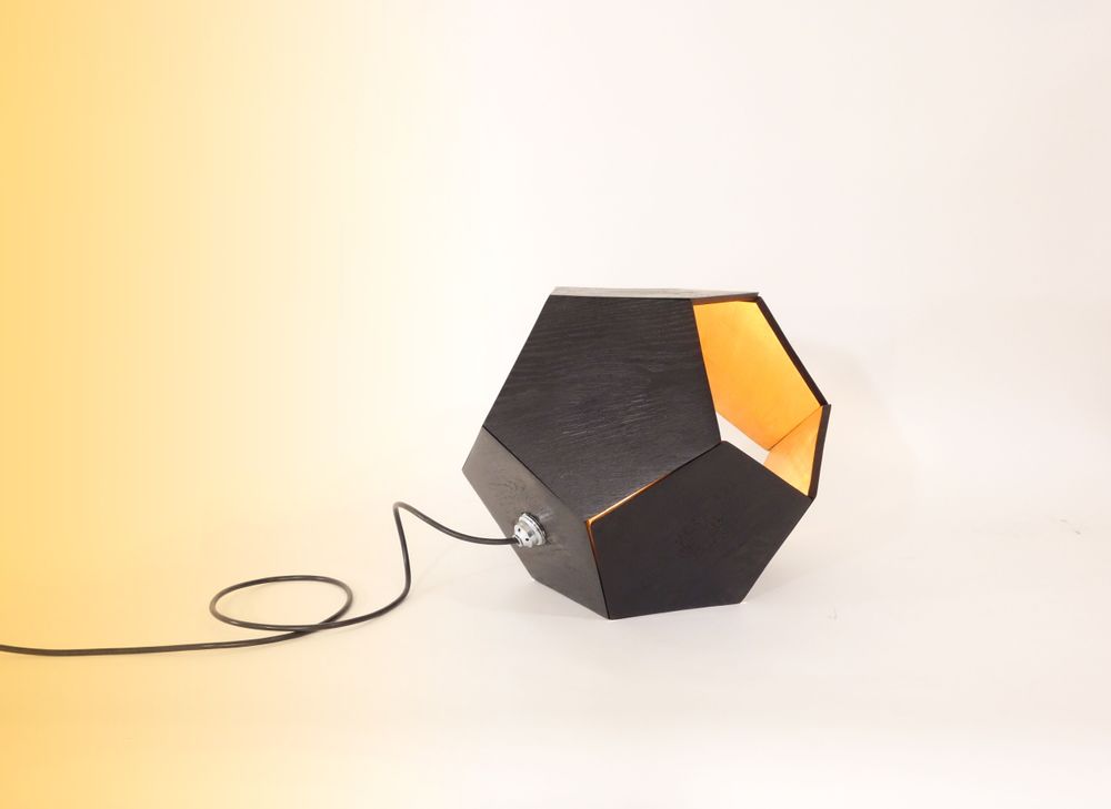 Table lamps - Luminaire DOD – Hors série bois brûlé – Or - DOD LUMINAIRE