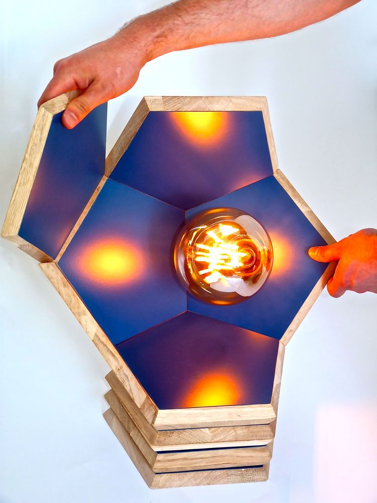 Table lamps - Luminaire DOD – Bois collecté – couleur - DOD LUMINAIRE