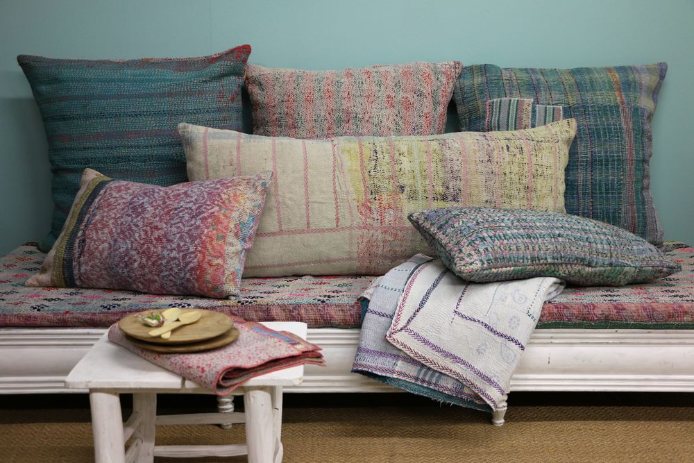 Coussins textile - Collection Vintage Kantha - CLAIRE GASPARINI