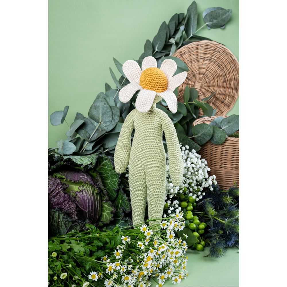 Décorations florales - CAMILLE CAMOMILLE - POUPÉE FLEUR MEDIUM EN COTON BIO - MYUM - THE VEGGY TOYS