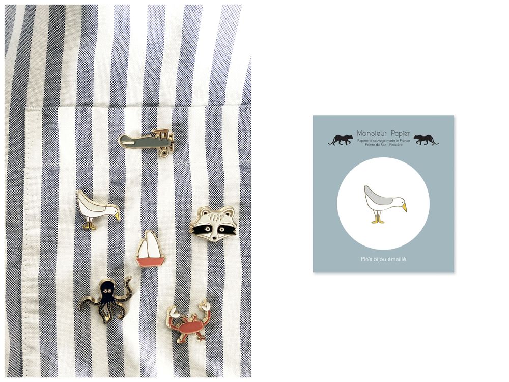 Bijoux - Pin's bijoux émaillés - MONSIEUR PAPIER