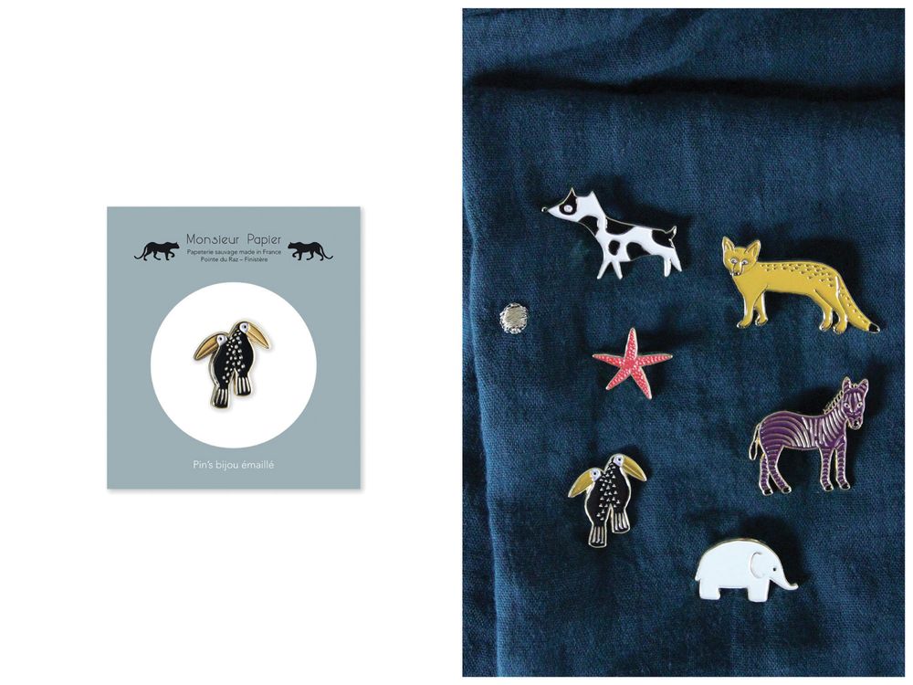 Bijoux - Pin's bijoux émaillés - MONSIEUR PAPIER