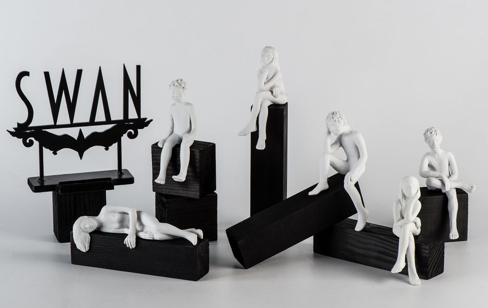 Sculptures, statuettes and miniatures - VERRE PORTRAIT - SWAN