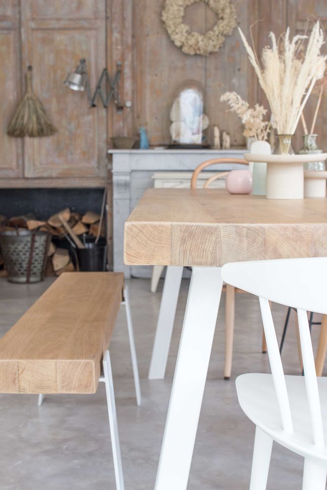 Dining Tables - Stockholm table made in recycled oak - FOR ME LAB