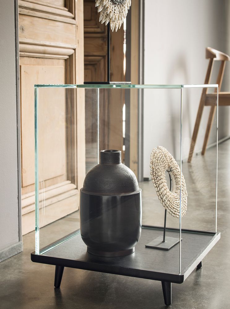 Tables basses - CUBE vitrine en verre - GLASS VARIATIONS