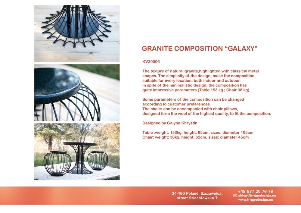 Chairs - Granite Composition "Galaxy"    Chair - HYGGE DESIGN
