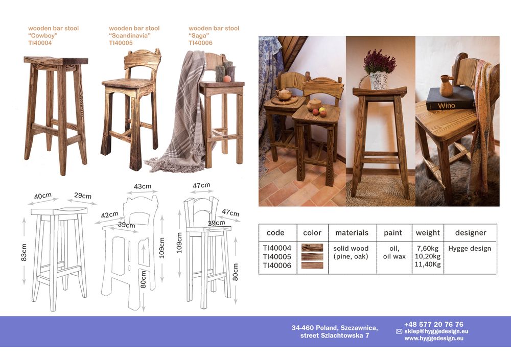 Chaises - Tabouret de bar Cowboy - HYGGE DESIGN
