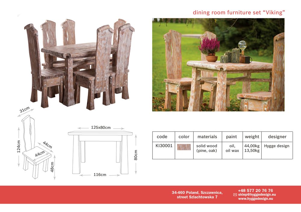 Dining Tables - dining room furniture set "Viking" - HYGGE DESIGN