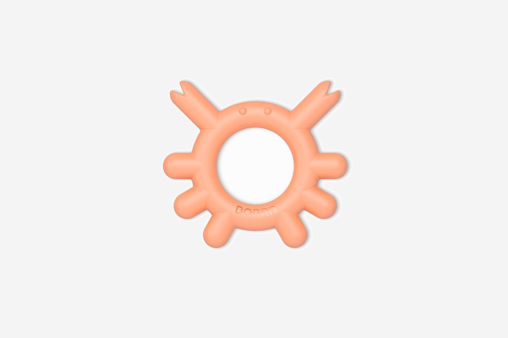 Childcare accessories - BORRN Silicone Teether - Crab - BORRN (U.K.) LTD.