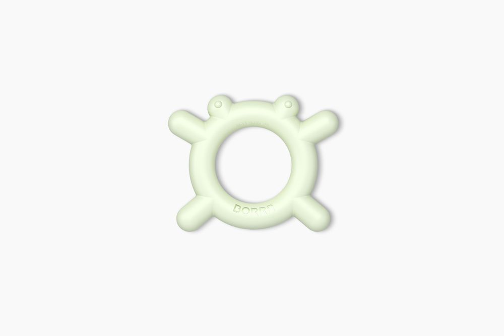 Childcare accessories - BORRN Silicone Teether - Frog - BORRN (U.K.) LTD.