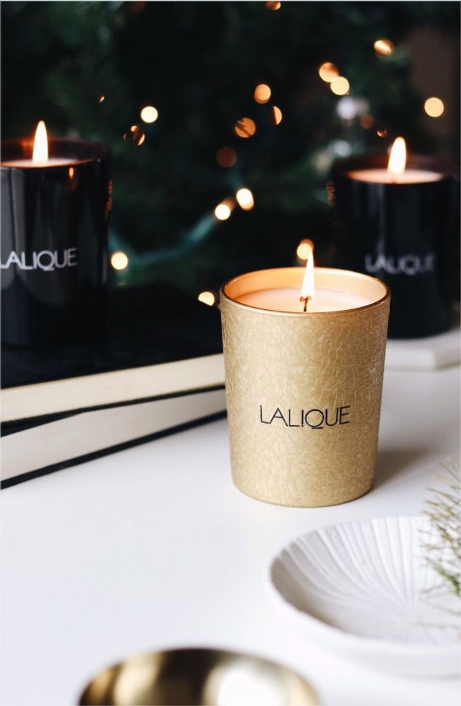 Objets de décoration - LE DÉSERT, MUSCAT - BOUGIE PARFUMÉE. - LALIQUE VOYAGE DE PARFUMEUR