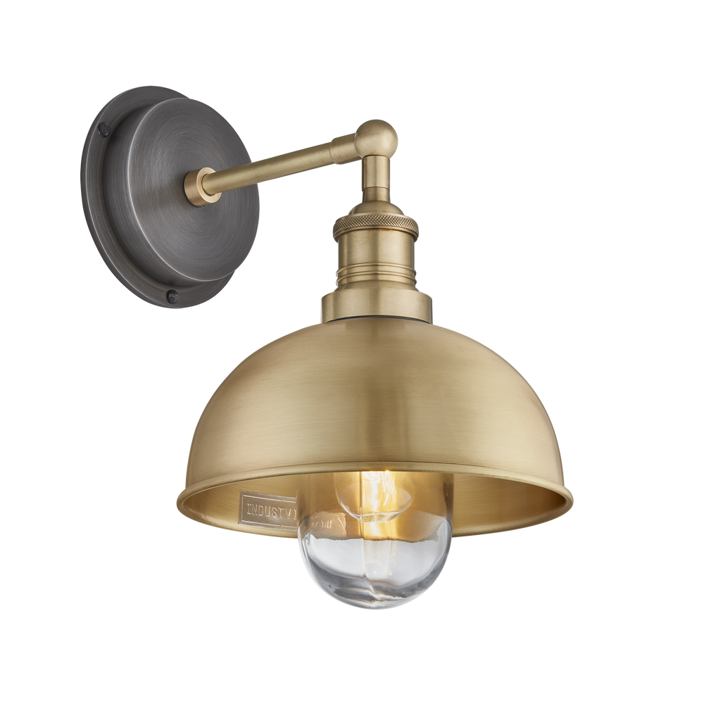 Outdoor wall lamps - Brooklyn Outdoor & Bathroom Dome Wall Light - 8 Inch - INDUSTVILLE