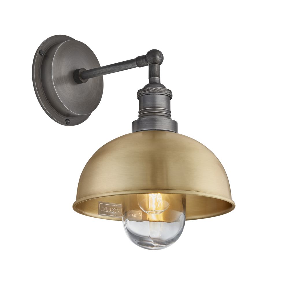 Outdoor wall lamps - Brooklyn Outdoor & Bathroom Dome Wall Light - 8 Inch - INDUSTVILLE