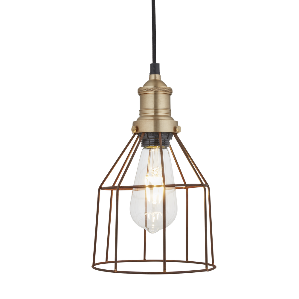 Hanging lights - Brooklyn Metal Cage Pendant - 6 inches - Cone - INDUSTVILLE