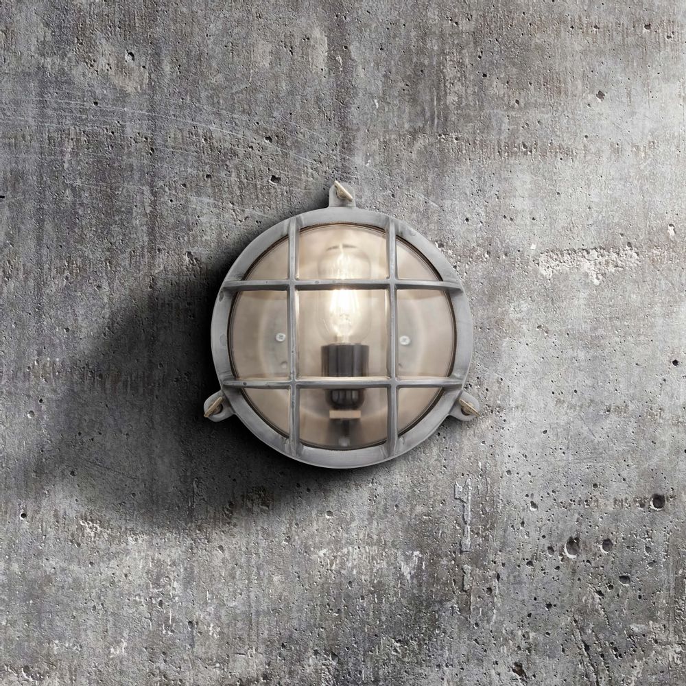 Outdoor wall lamps - Bulkhead Round Wall Light / Flush Mount - 8 Inch - INDUSTVILLE