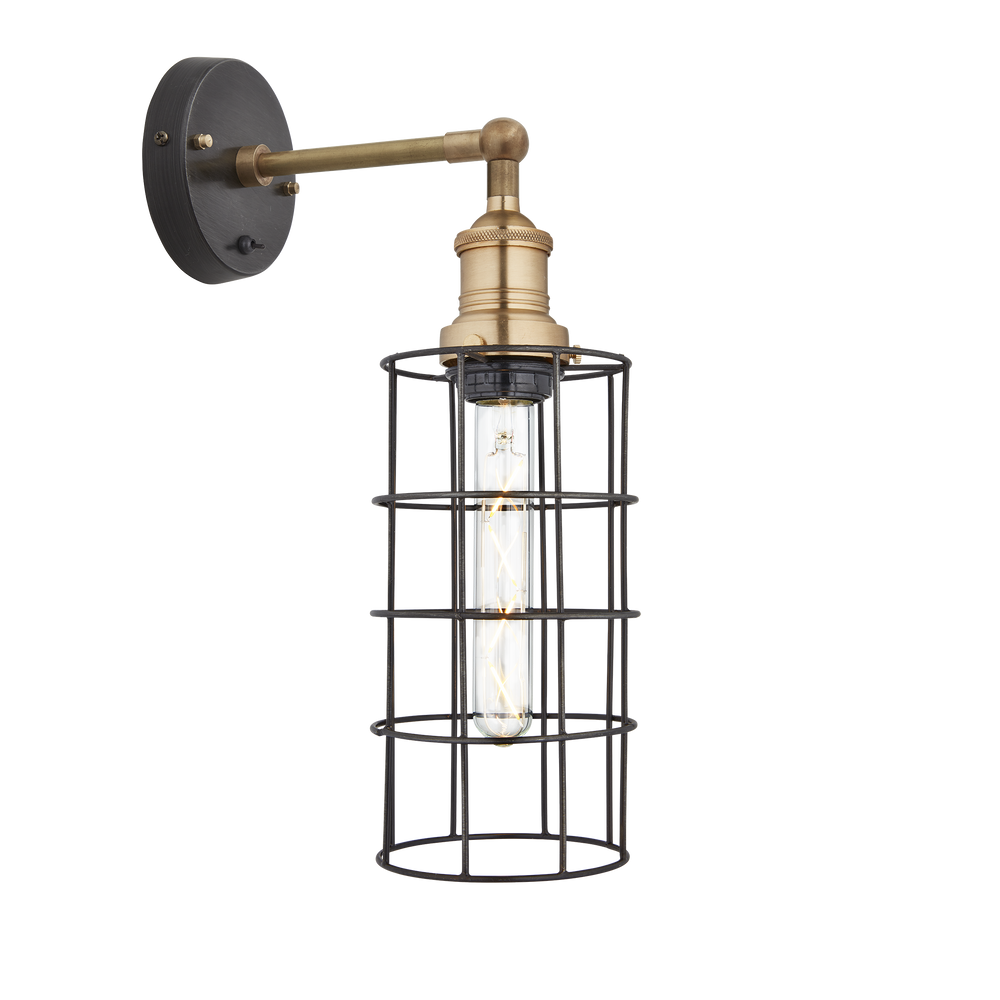 Appliques - Applique murale Brooklyn Wire Cage - 5 pouces - Cylindre - INDUSTVILLE