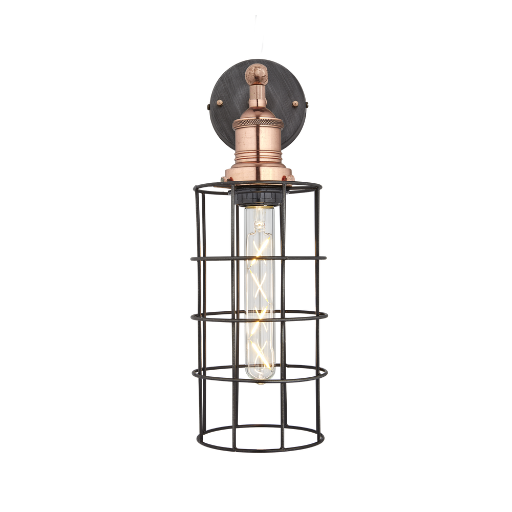 Appliques - Applique murale Brooklyn Wire Cage - 5 pouces - Cylindre - INDUSTVILLE