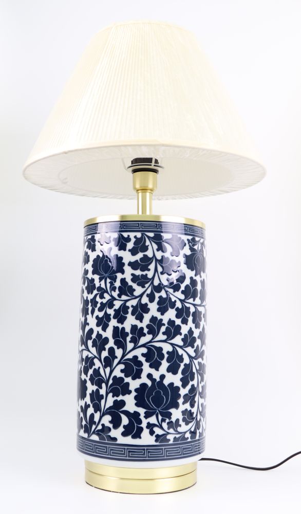 Lampes à poser - Lampe à fleurs en bleues et blanches - SEOUL COLLECT