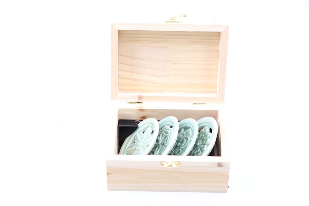 Decorative objects - Celadon Openwork Coaster Set of 4 - SEOUL COLLECT