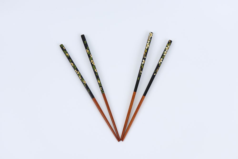Tea and coffee accessories - Lacquered Chopsticks with Flower Paintings - SEOUL COLLECT