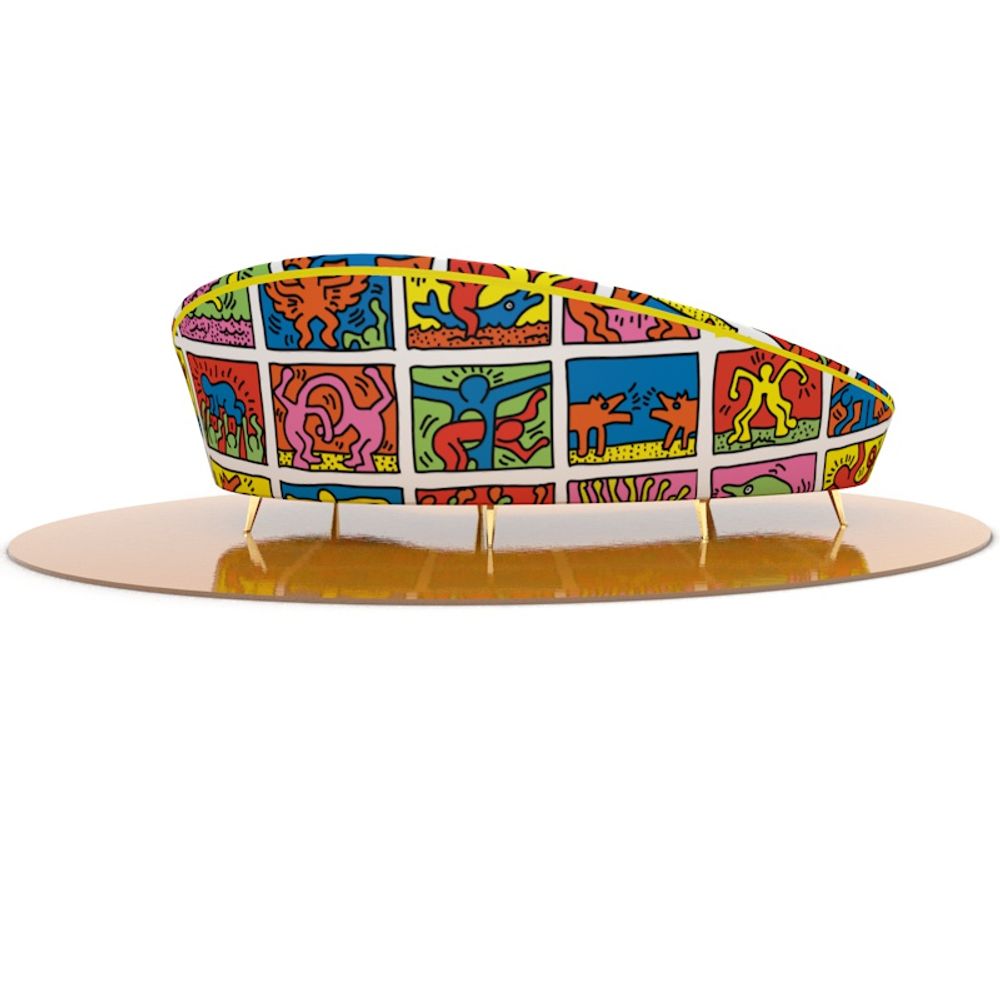 Settees - Sofa Virgule Keith Haring - FAUTEUIL-DESIGNER