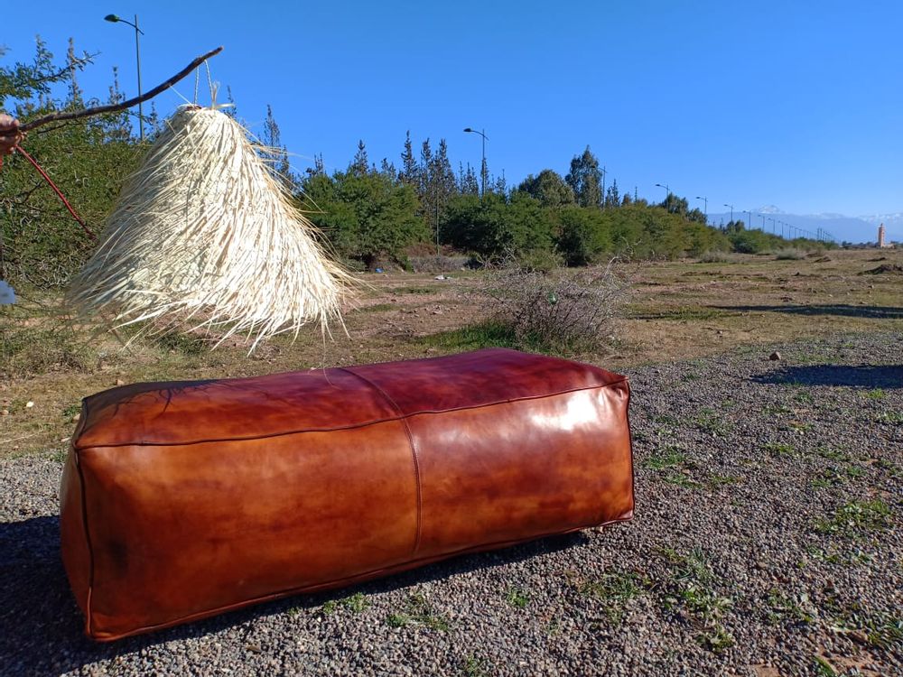 Objets de décoration - Pouf en cuir - ARTINOO