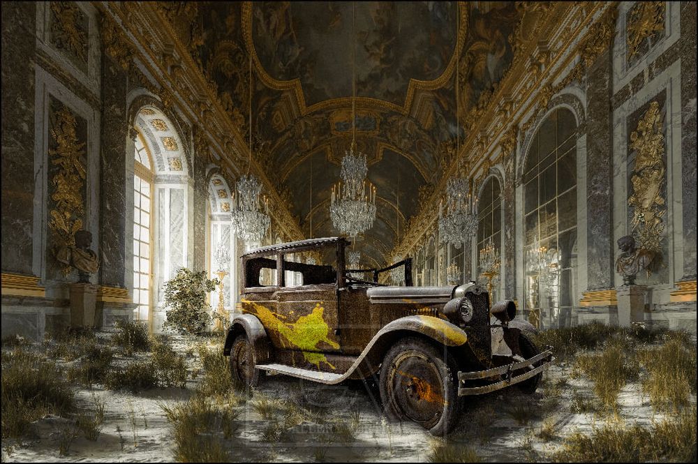 Autres décorations murales - COLORS - Lost Cars Lions - GALLERY VERTICAL