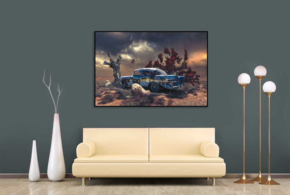 Autres décorations murales - COLORS - Lost Cars Lions - GALLERY VERTICAL