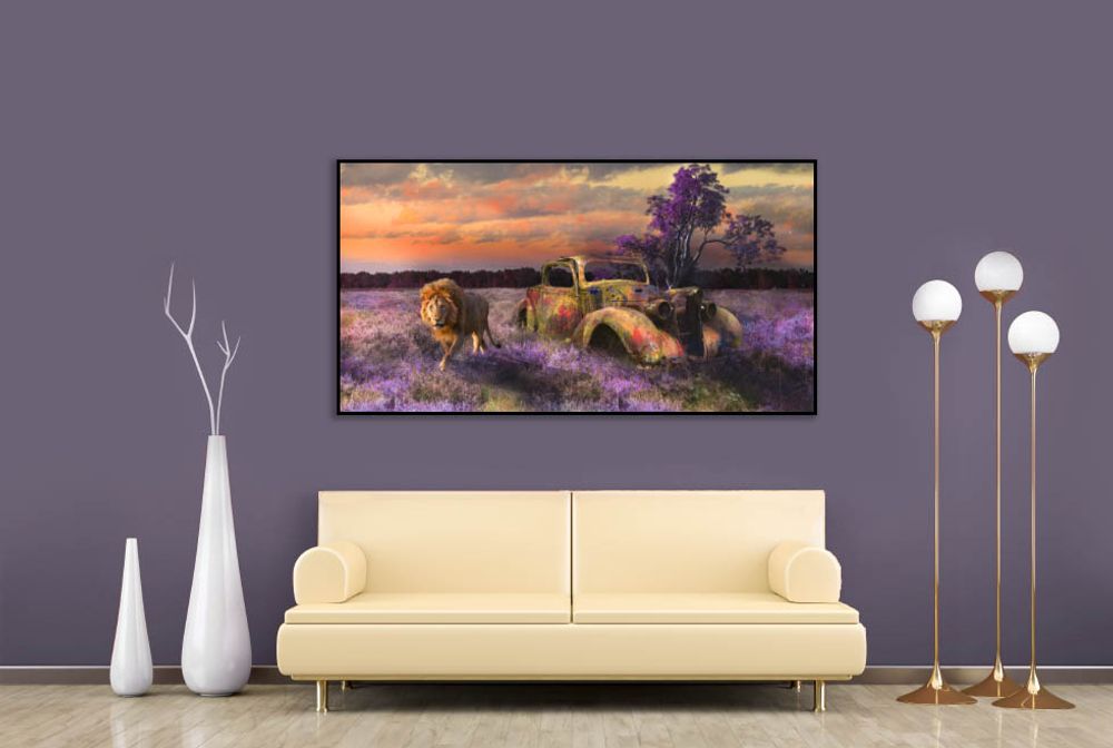 Autres décorations murales - COLORS - Lost Cars Lions - GALLERY VERTICAL