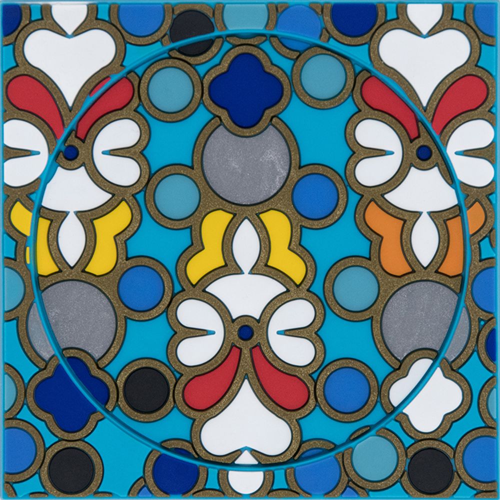 Accessoires de déco extérieure - Sursock Vitrail Dessous de Verre - IMAGES D'ORIENT
