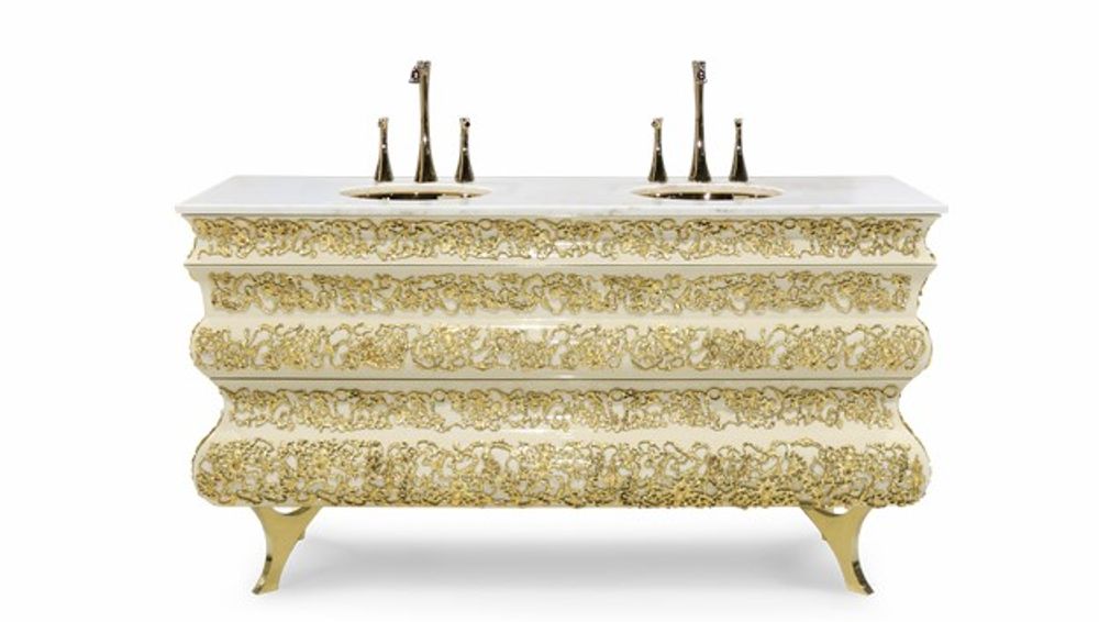 Lave-mains - Crochet Meuble Double Lavabo - MAISON VALENTINA