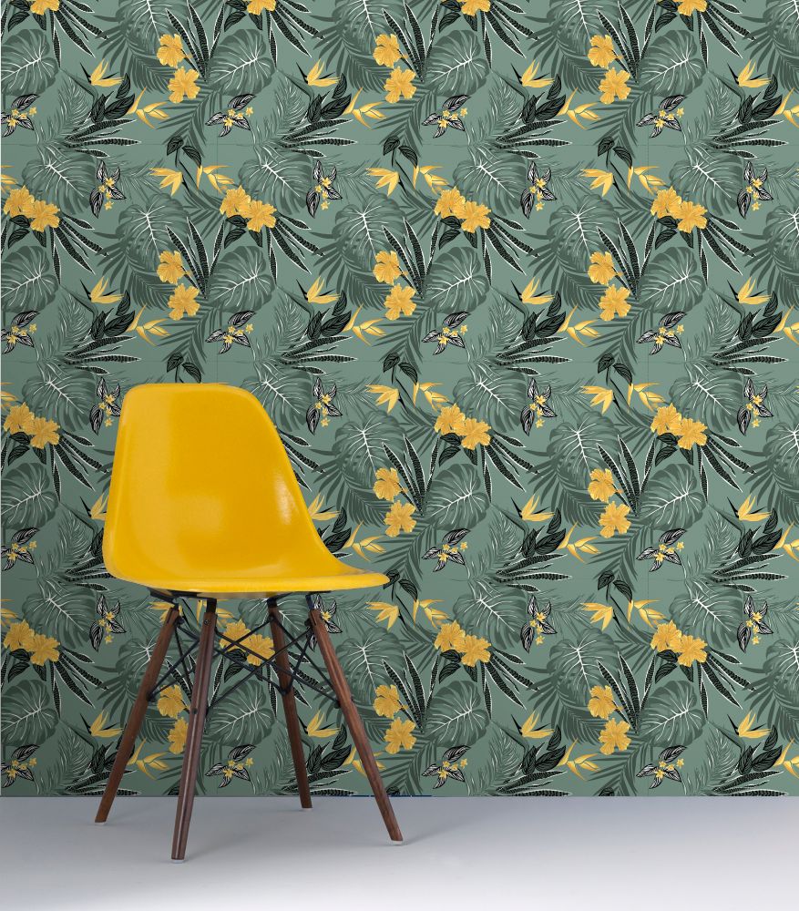 Ensembles muraux - Papier peint Exotique Floral Chic - EASY D&CO BY HD86