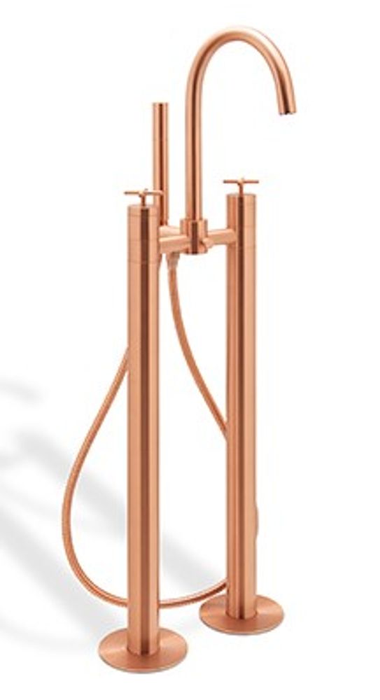 Bathroom equipment - Nau Mounting Floor Mixer with Hand shower Tap - MAISON VALENTINA