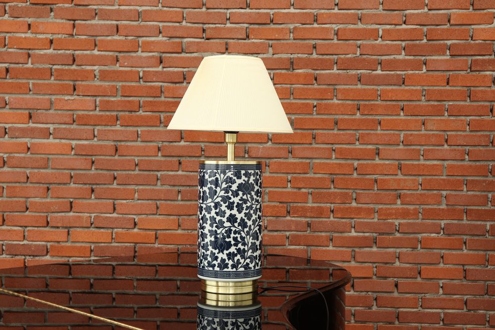 Lampes à poser - Lampe à fleurs en bleues et blanches - SEOUL COLLECT