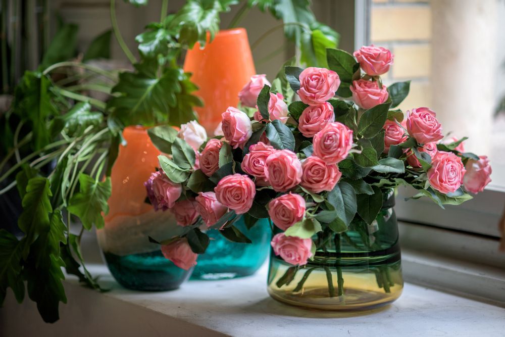 Floral decoration - Silk artificial rose - ASIATIDES