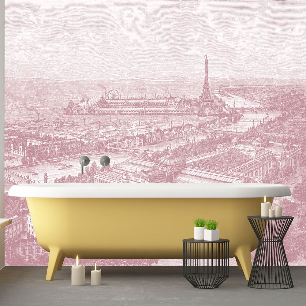 Papiers peints - Papier Peint Panoramique Gravure - Paris 1900 - CIMENT FACTORY