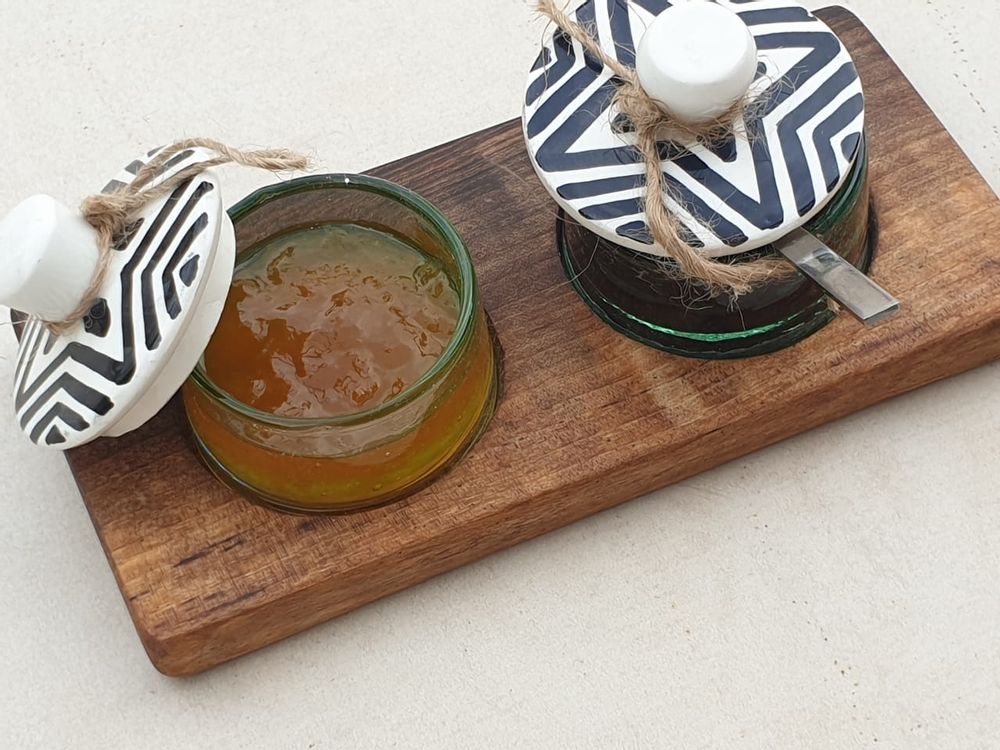 Decorative objects - Recycled ramekin with walnut board - ARTINOO