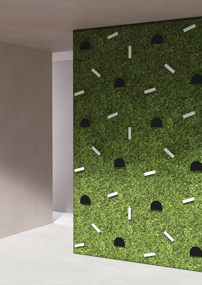 Aménagements pour bureau - Mur vert scintillant - GREEN MOOD