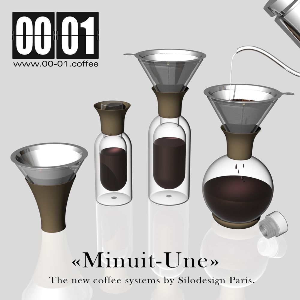 Objets design - "minuit-une" système durable d'extraction douce du café - SILODESIGN