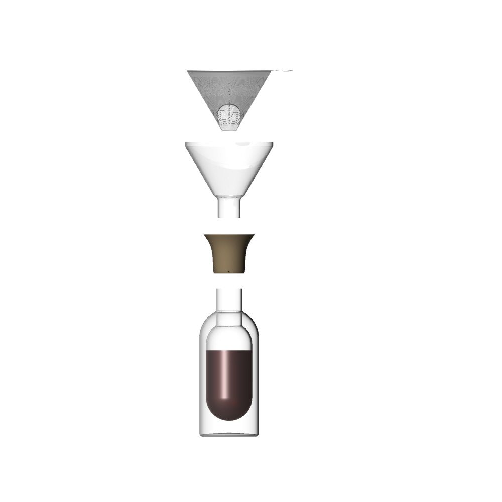 Objets design - "minuit-une" système durable d'extraction douce du café - SILODESIGN